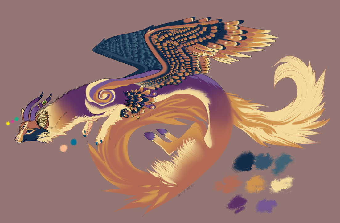 Fox Dragon Deviantart Elongated Fox Dragon - SOLD by viverrinae on DeviantArt