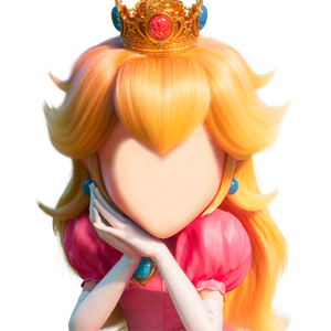 Faceless princess Peach in the Movies