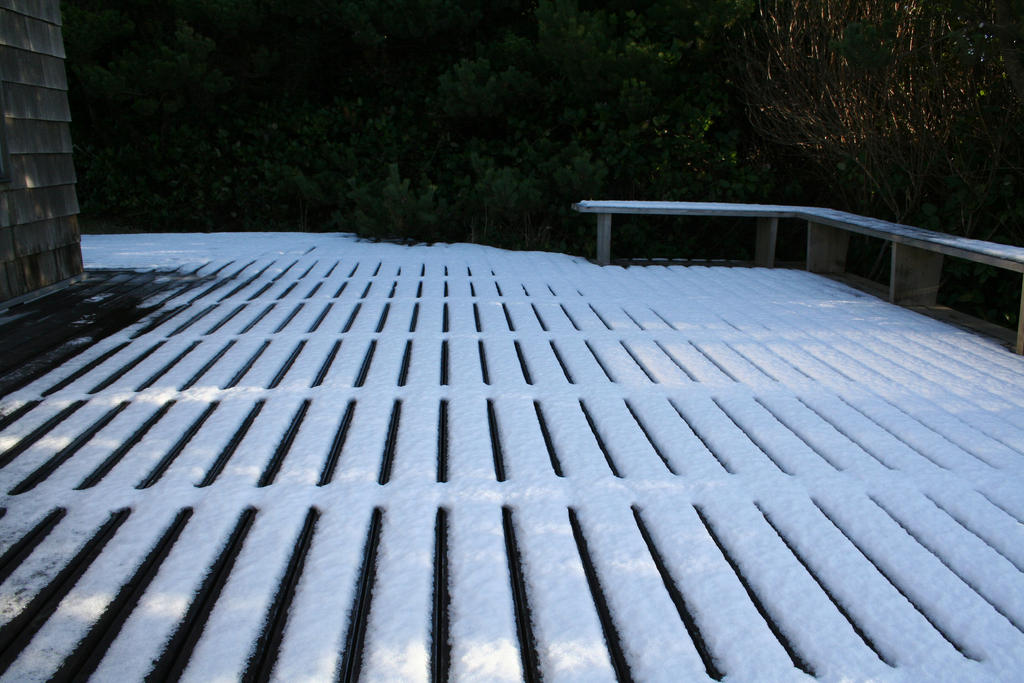 snowy deck