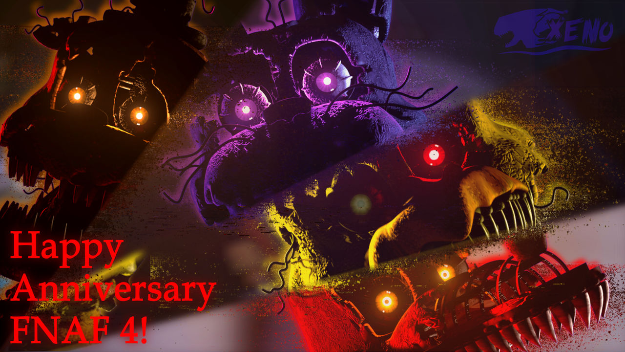 POSTER - Five nights at Freddy's 4 (RED) by CKibe on DeviantArt