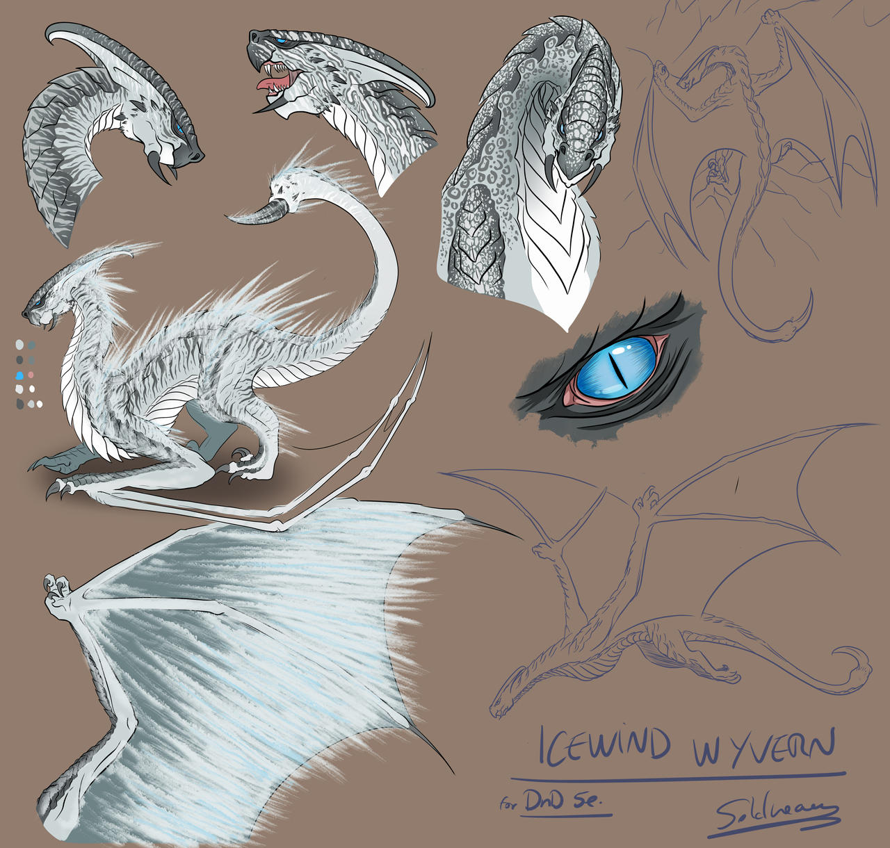 Icewind Wyvern Design for 5e by InChainsArt on DeviantArt