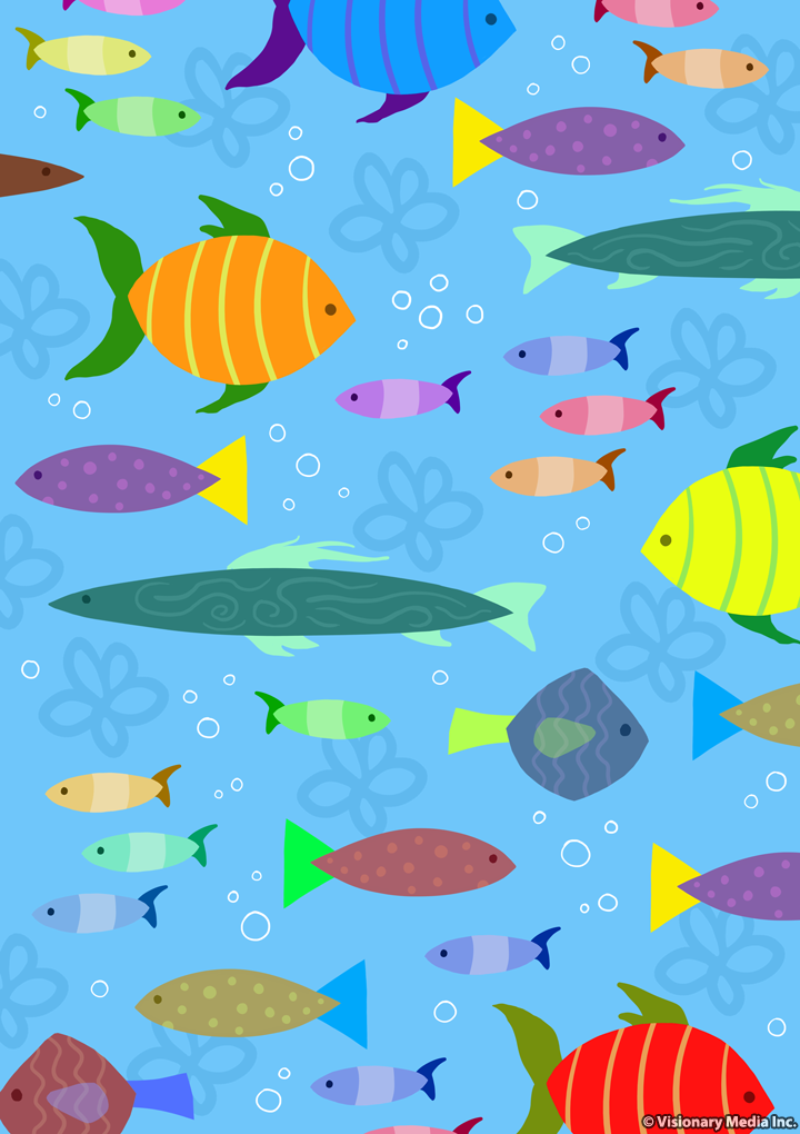 Children's Clothing Print: Graphic Fish