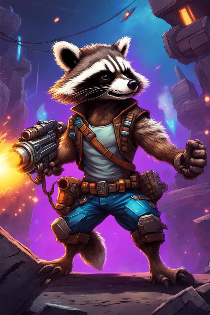 .. rocket racoon .. by dekeklein on DeviantArt