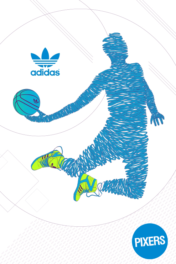 PIXERS's posters collection designed for Adidas