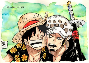 ONE PIECE. Monkey D. Luffy and Trafalgar Law