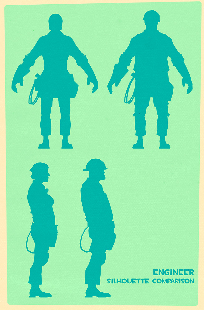 Engineer silhouettes