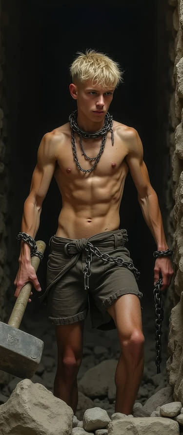 Handsome slave at work by CharmingGID on DeviantArt