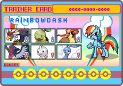 Rainbow Dash trainer card