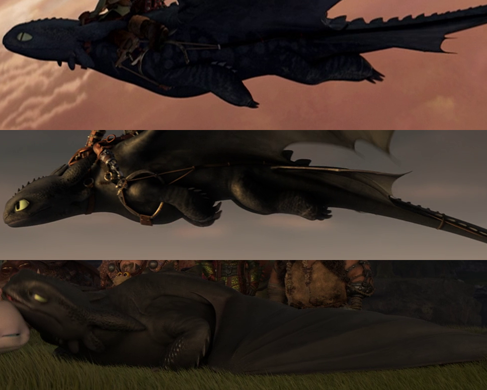Toothless Transition Toothless's markings in all movies by Roma2poi on DeviantArt