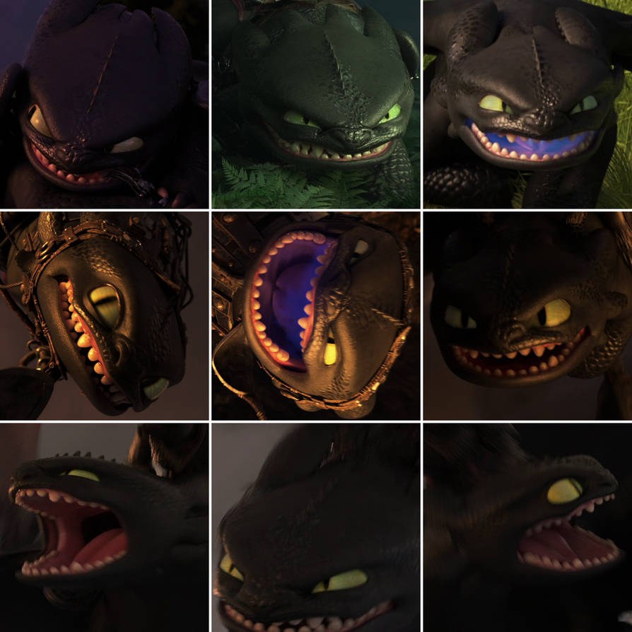 Toothless Intimidating Toothless's scary faces in the third movie by Roma2poi on DeviantArt
