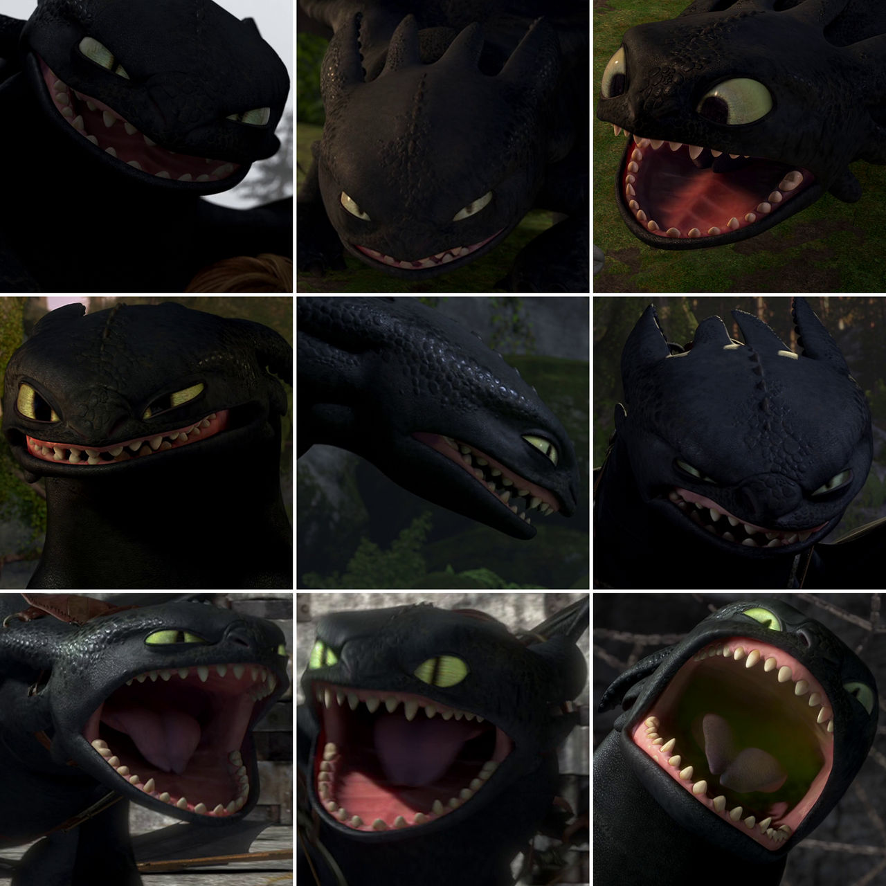 Toothless's scary faces in the first movie by Roma2poi on DeviantArt