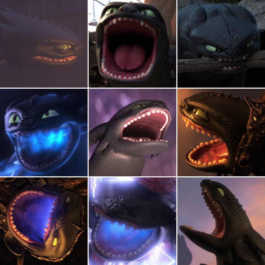 Toothless's scary faces in the third movie, part 2 by Roma2poi on ...