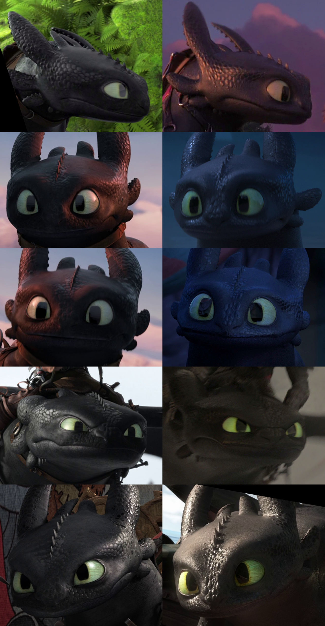 Toothless 8 Bit Toothless's head comparison (HTTYD2/3), part 3 by Roma2poi on DeviantArt