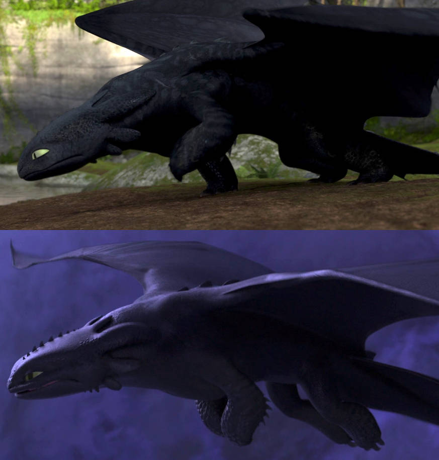 Toothless (side view) by Roma2poi on DeviantArt