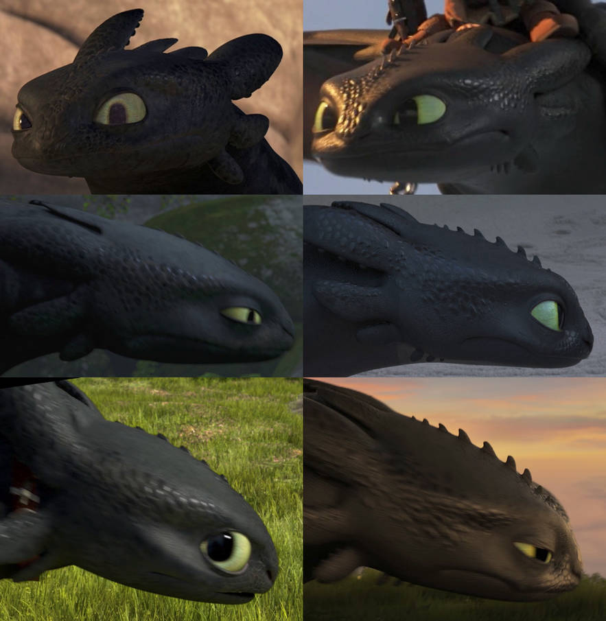 Toothless's head comparison (HTTYD 1 and 3) part 6 by Roma2poi on ...