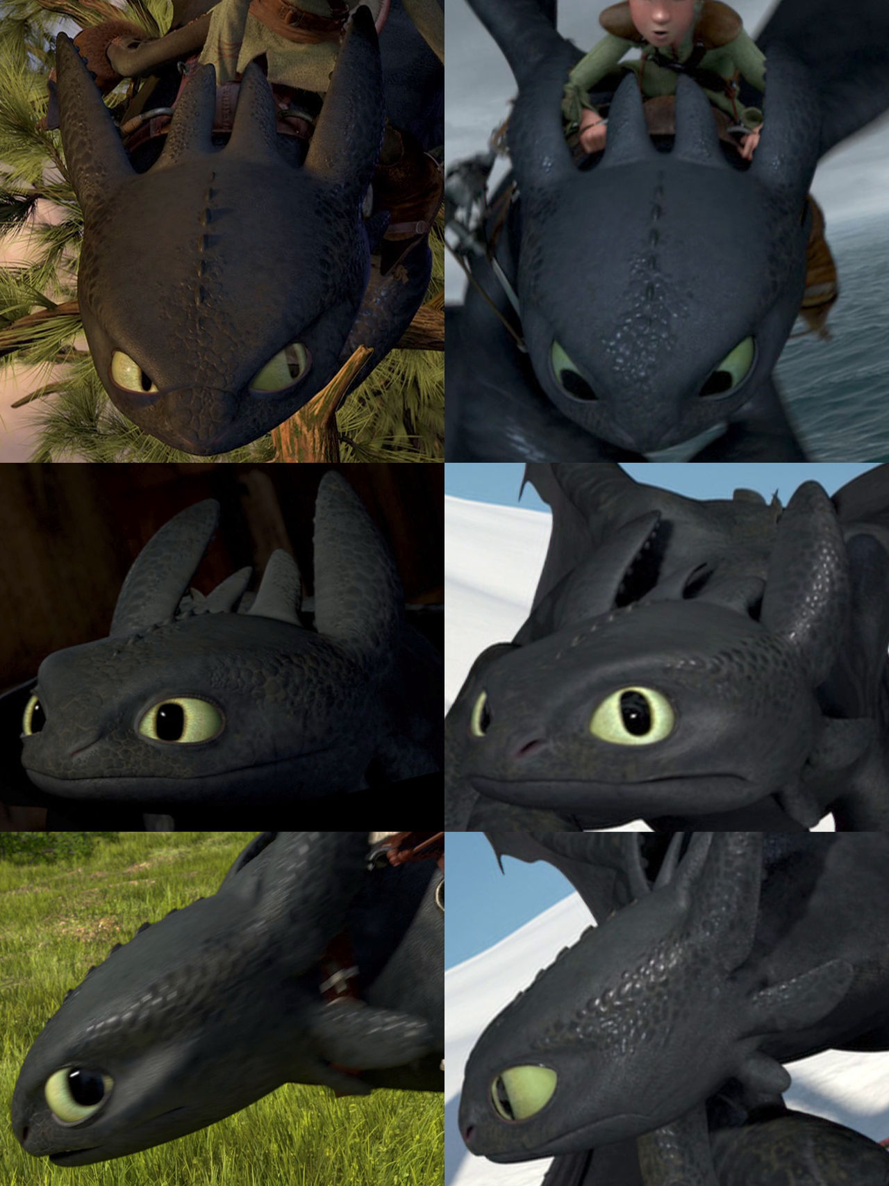 Toothless Header Toothless's head comparison (HTTYD1/GOTNF) Part 4 by Roma2poi on DeviantArt
