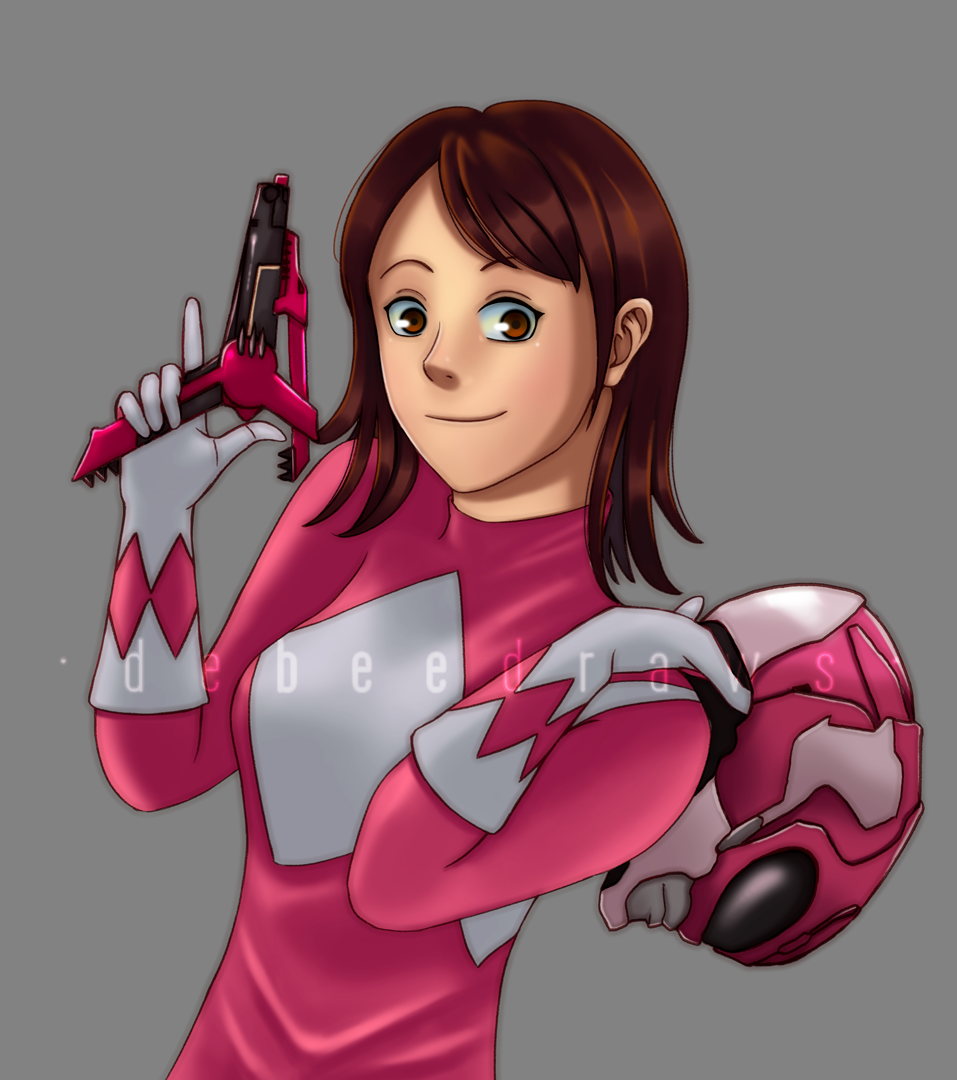Pink ranger by debeedraw on DeviantArt