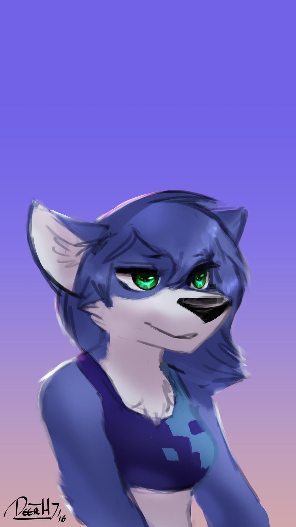 Ember Fanart/painty test by deer-h