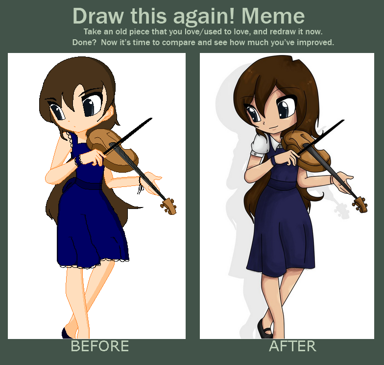 Before and After - Violin girl