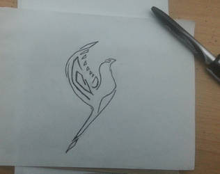 Tribal Bird Drawing