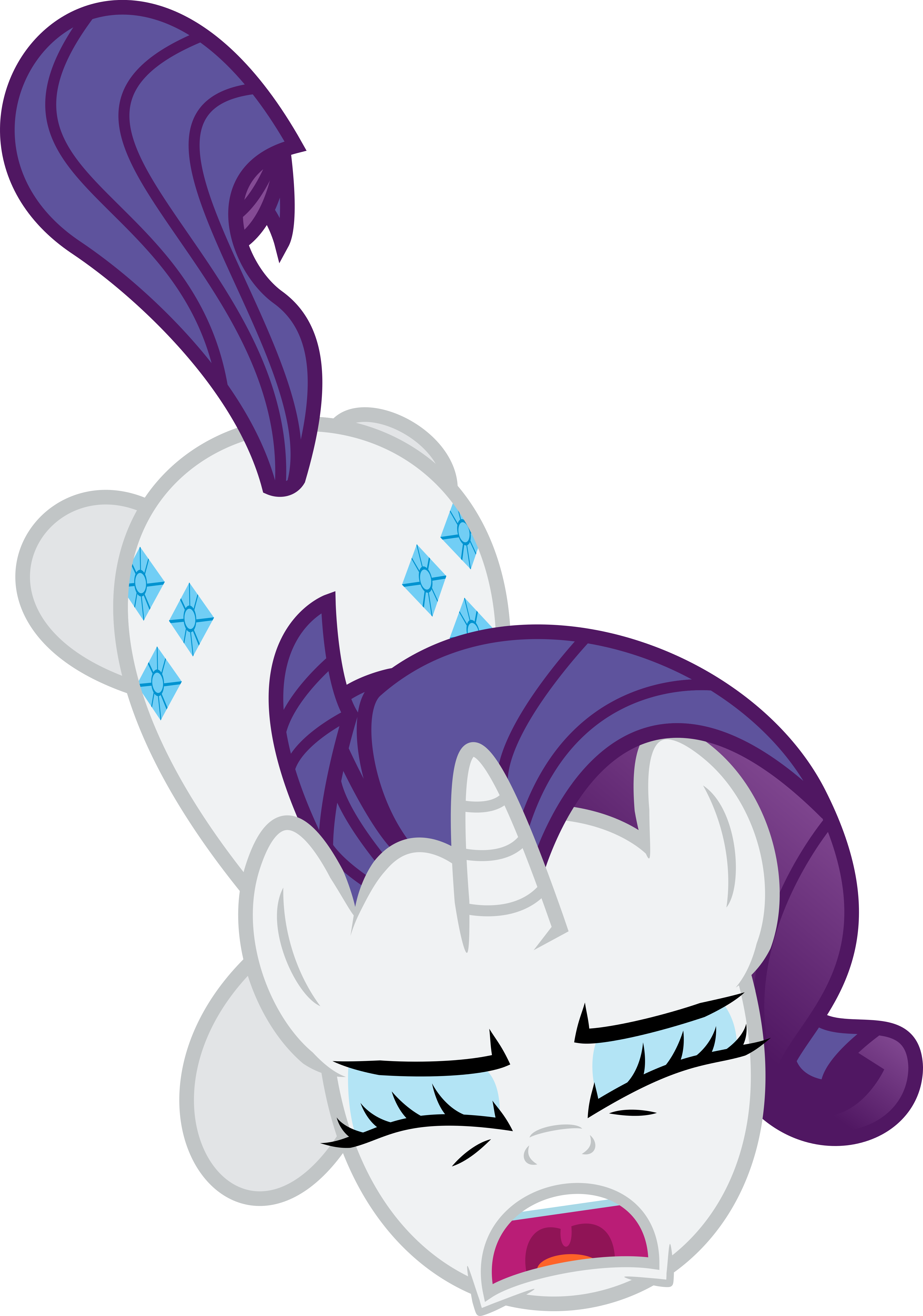 Rarity screaming skywards