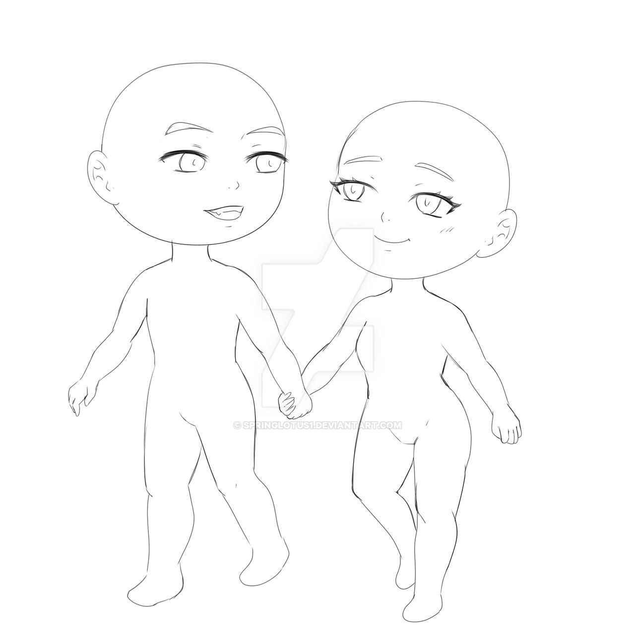 Couple Base Rivals Base F2U - Chibi couples by Springlotus1 on DeviantArt