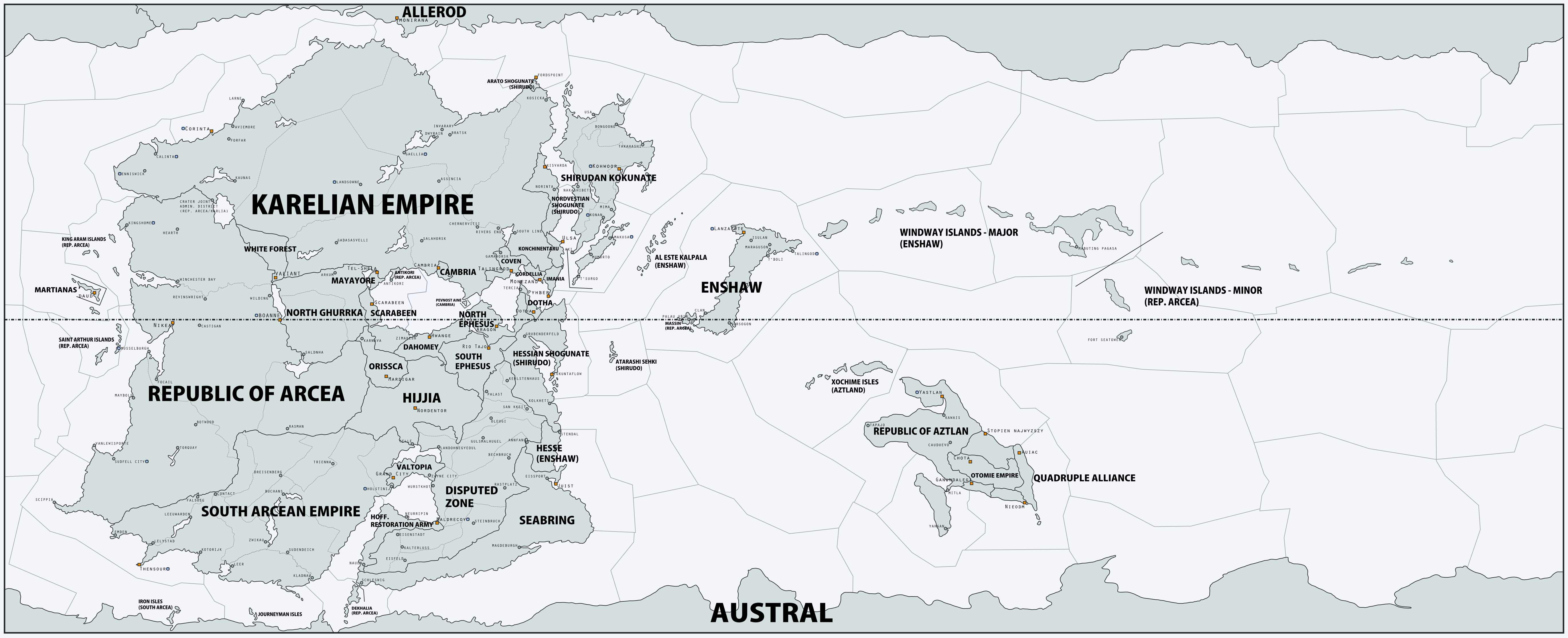 Airfortress World Map 1830