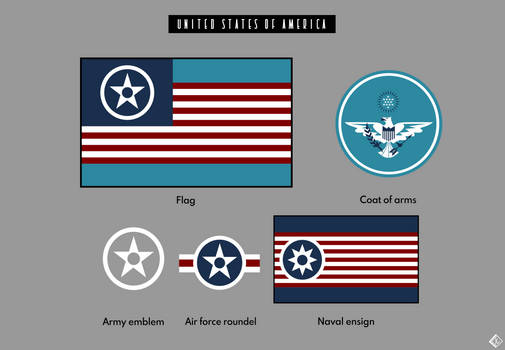 United States of America Flag and Icons