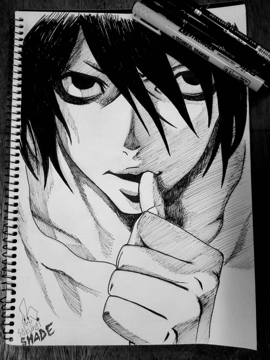 Ryazaki L-ryuzaki_death_note_fanart by Sakuraishou on DeviantArt
