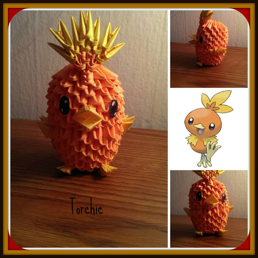 Torchic Craft 3D Origami Torchic by ErosPaperCrafts on DeviantArt