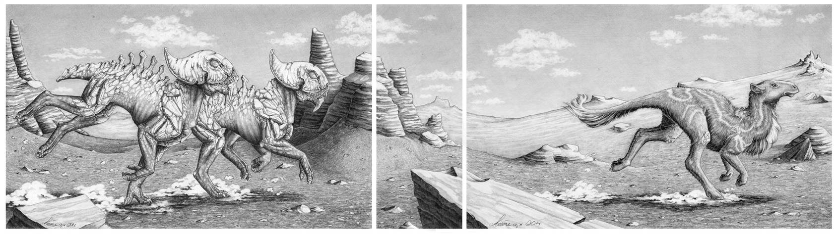 Fast food (triptych) by Loulin Fast food (triptych) by Loulin
