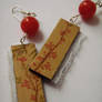 Red currant decou earrings 2