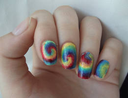 Tie Dye Nail Art!