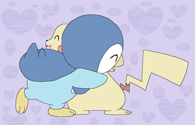 Pikachu and Piplup:Colored