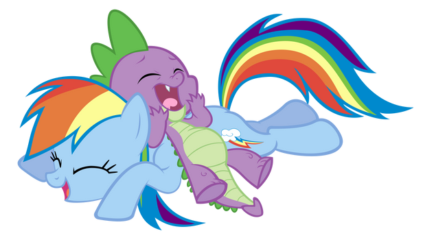 Spike and Rainbow Dash