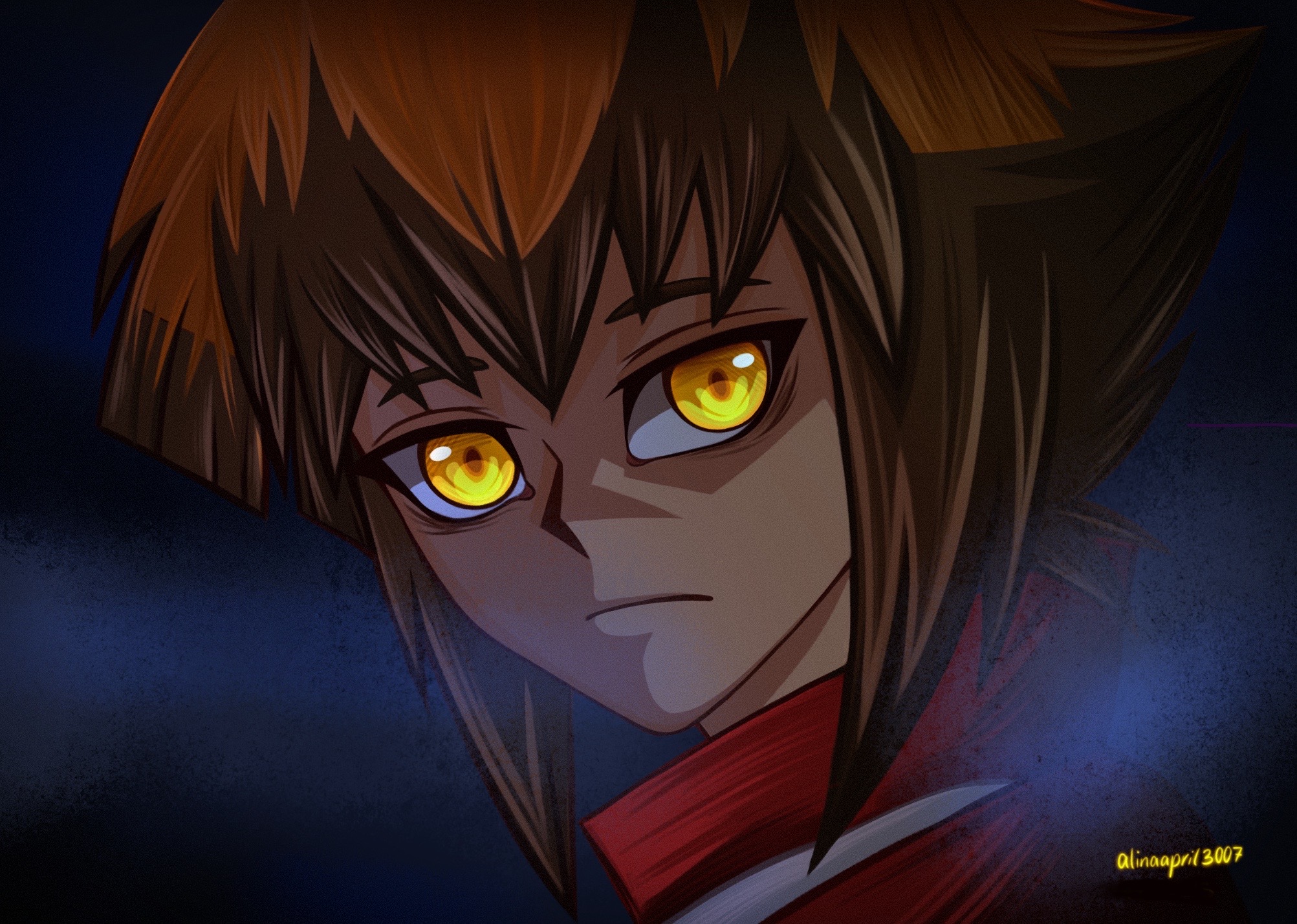 Yugioh GX Jaden Fanart made in Procreate by alinaapril3007 on DeviantArt