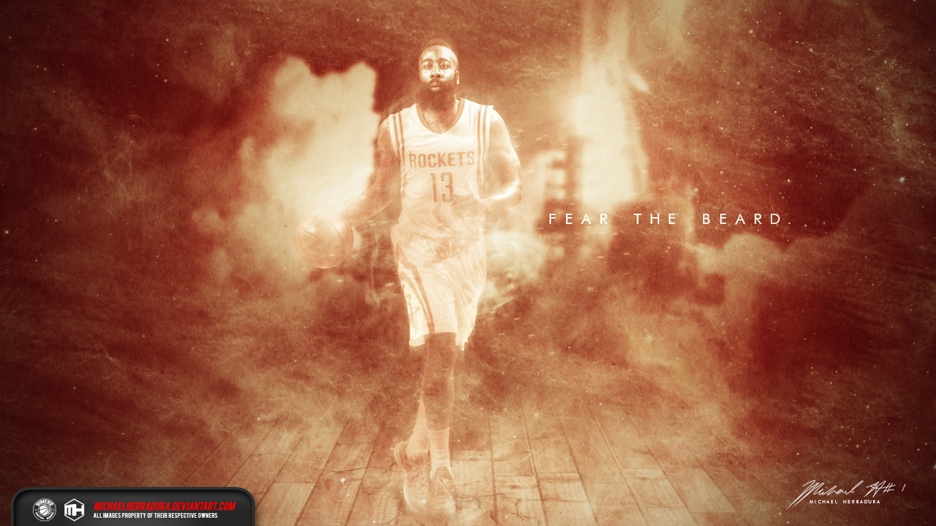 Download James Harden Fear The Beard Wallpaper