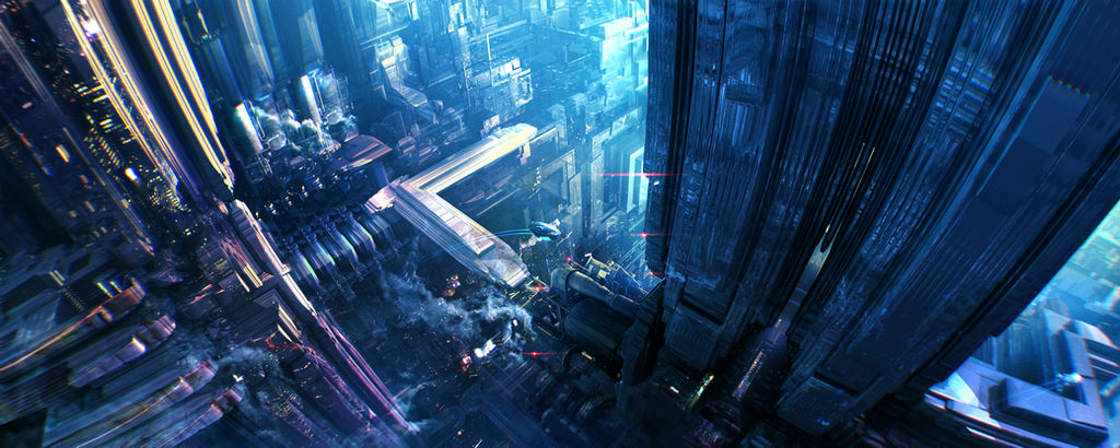 Sci-fi City by cat-meff