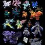 A whole bunch of pocket monsters