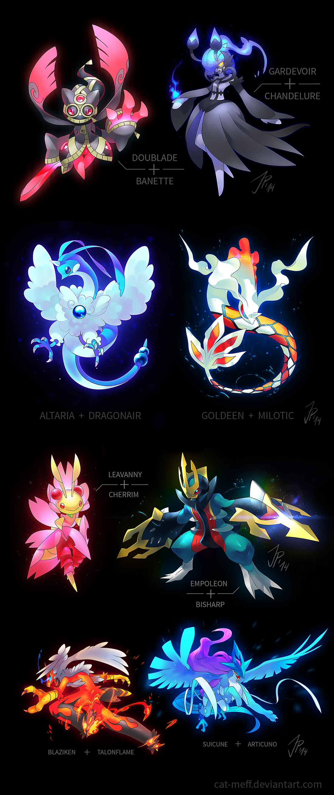 A bunch of Pokemon Fusions