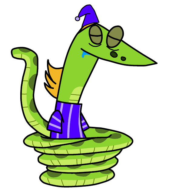 Slips Python Sleeping In His Pajamas by Babyshowfan2002 on DeviantArt