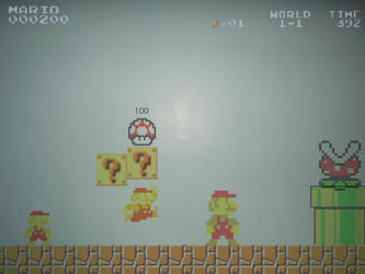 Playing Mario on my wall