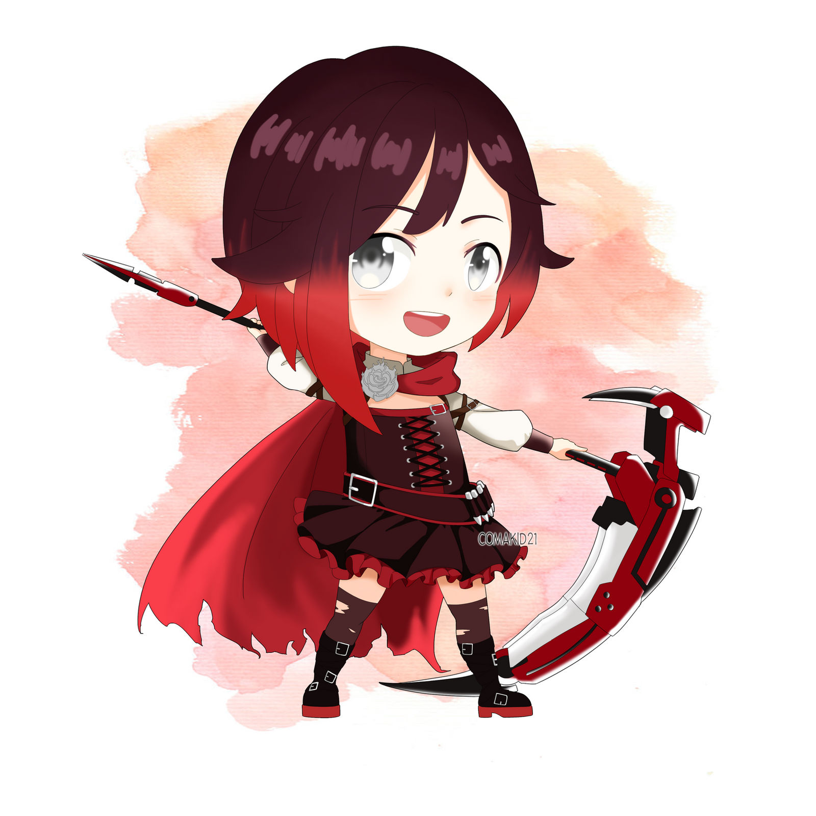 Ruby Rose Rwby Chibi RWBY Ruby Stylized Figure In Oman | Whizz Action
