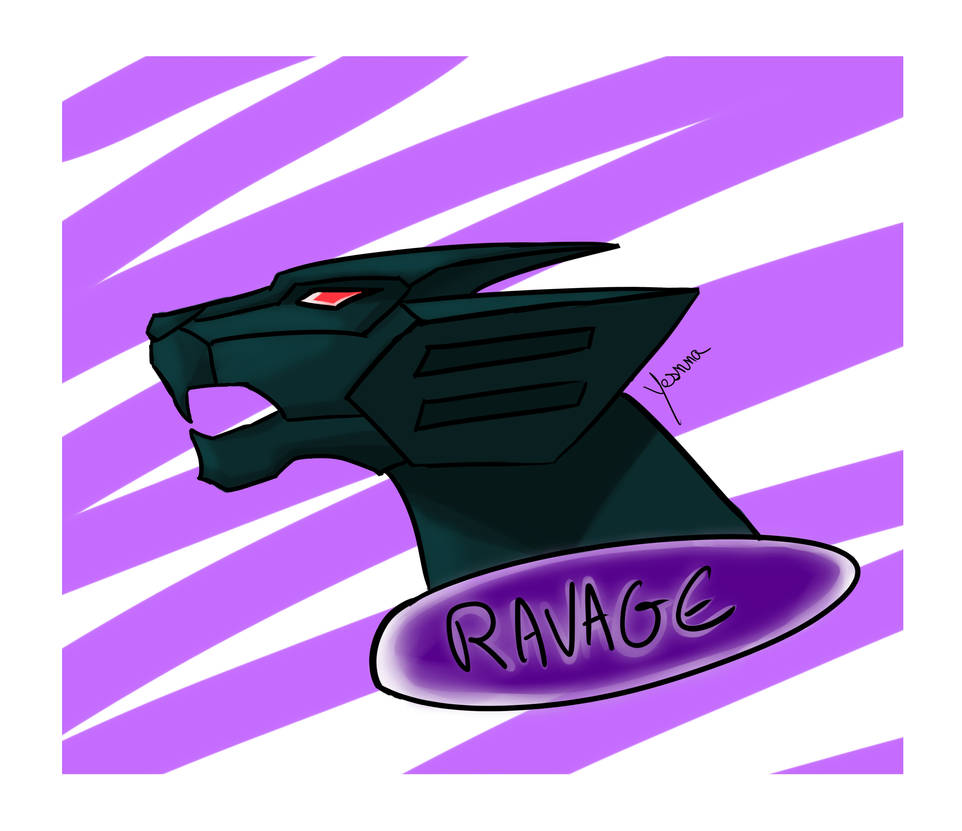 Sunbow Ravage Ravage Headshoot by LapinIberis on DeviantArt