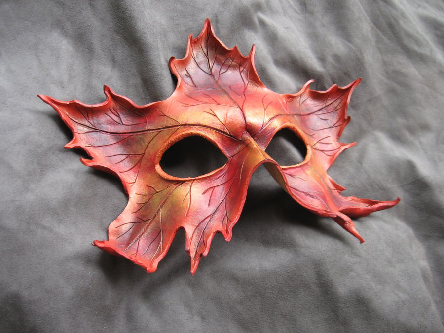 Red Maple Leaf Mask by MummersCat