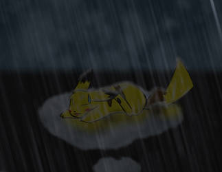 Pikachu in the Rain