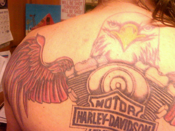 harley davidson eagle tattoo 3