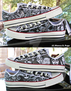 Custom Tim Burton Converse