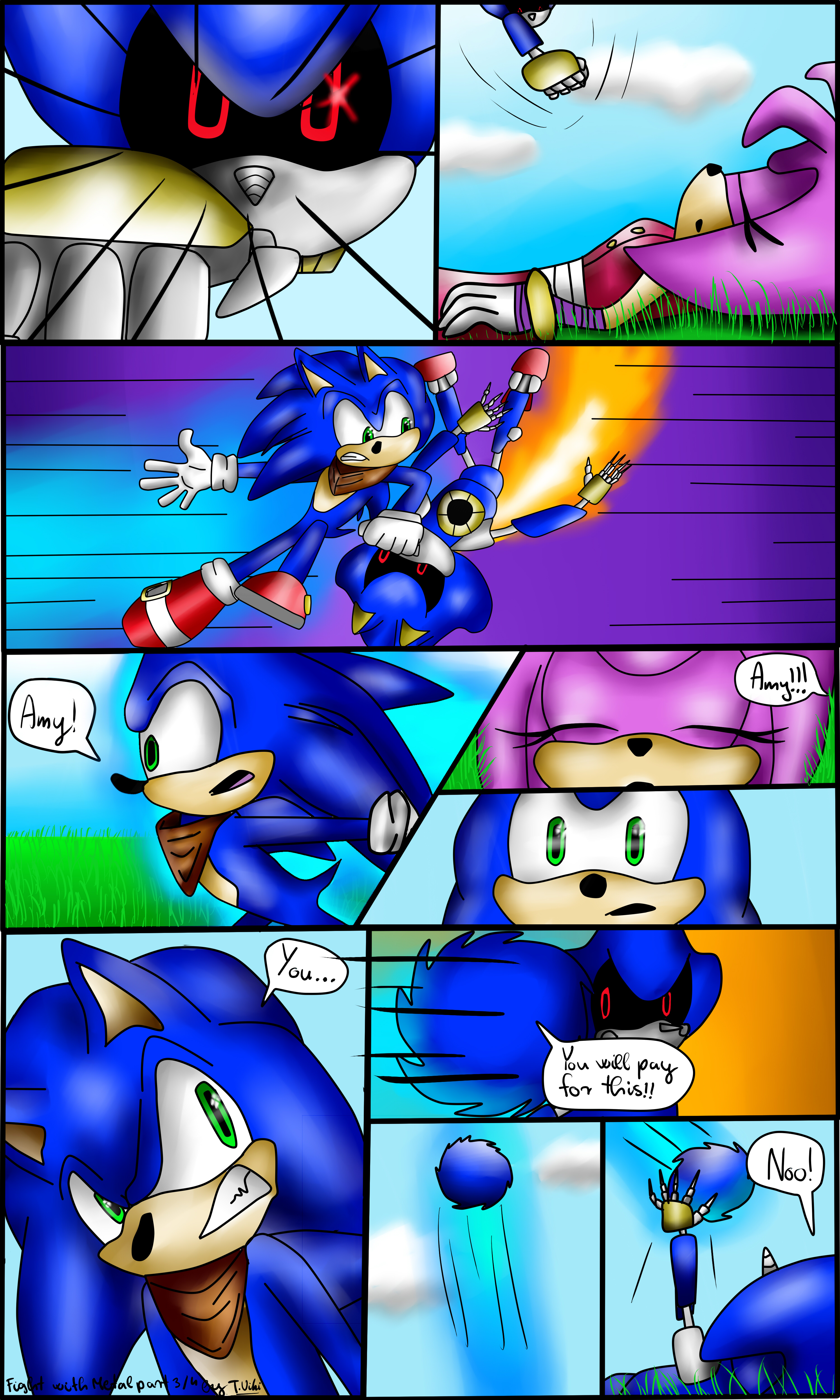 Sonamy short comic: Fight with Metal part 3/4