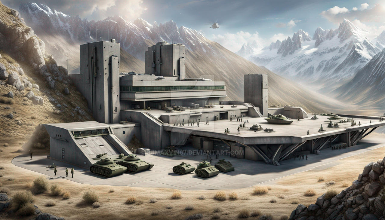 A hyper realistic art of a mountain military base by bjmaxvin67 on ...